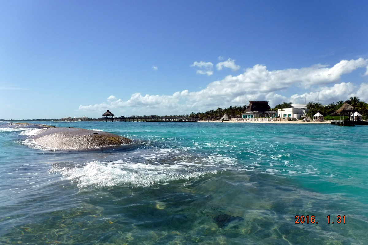 Breakwater structures have improved swimming conditions off the beach.  These structures are large cones and long, heavy structures that help prevent the newly posited sand from washing away.