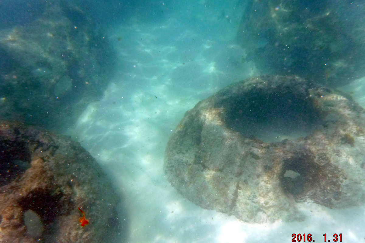 Breakwater structures have improved swimming conditions off the beach.  These structures are large cones and long, heavy structures that help prevent the newly posited sand from washing away.