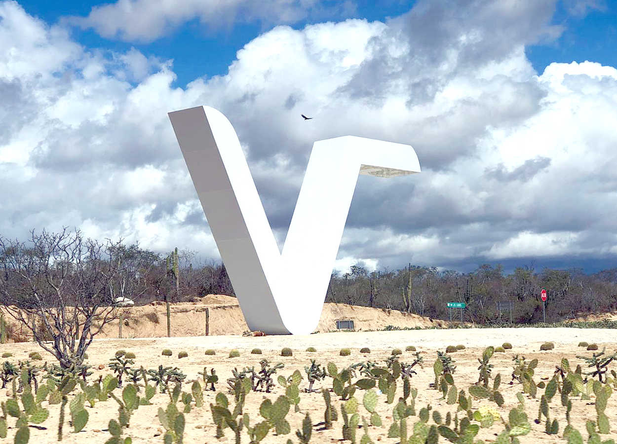 The Vidanta symbol is a giant V at the entrance to the property.  You can't miss it.